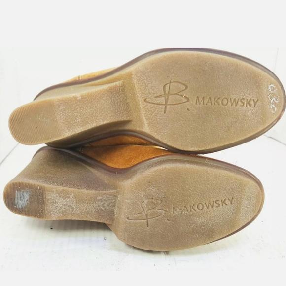 B Makowsky Women's Wedge Ankle Booties 8.5 W - Picture 7 of 8